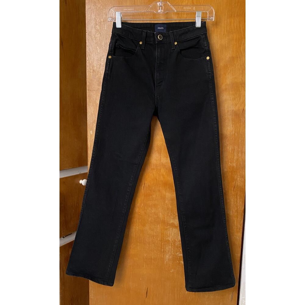 KHAITE Women's Straight Leg Jeans - Black